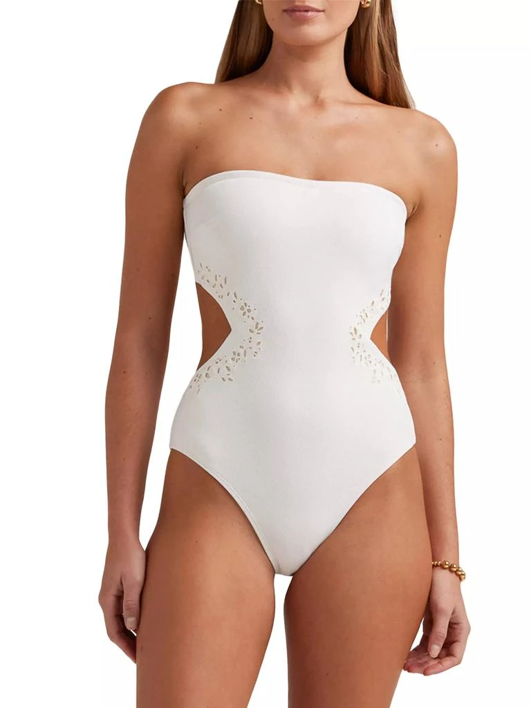 Peony Memoir Embroidered One-Piece Swimsuit 3