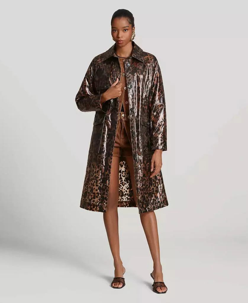 Avec Les Filles Women
s Center Front Belted Trench Coat 8