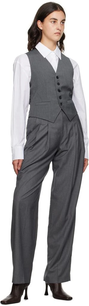 The Frankie Shop Gray Gelso Trousers 4