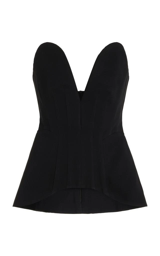 Carla Zampatti Carla Zampatti - Crepe Bustier Top - Black - AU 4 - Moda Operandi 1