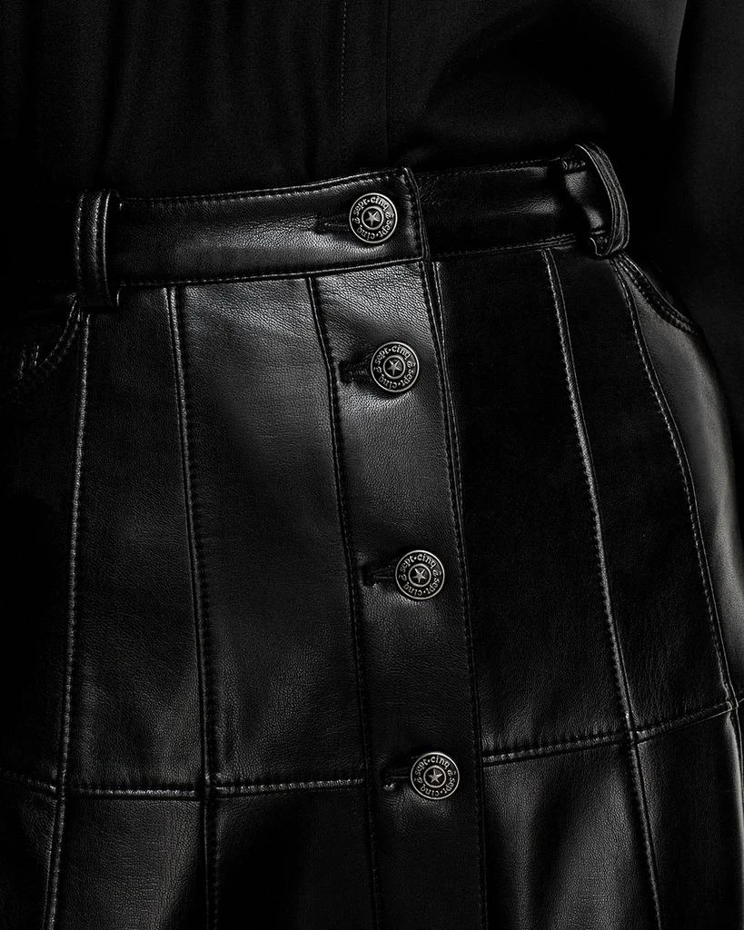 Cinq à Sept Faux Leather Veena Skirt 5