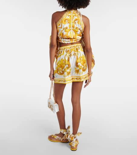 Dolce 
Gabbana Majolica silk shorts 3