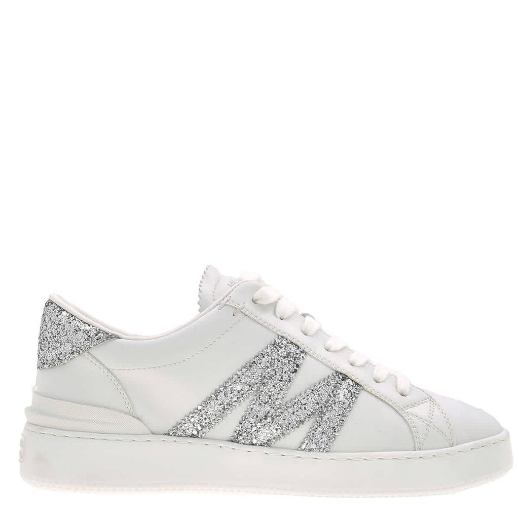 Moncler WHITE FABRIC AND NUBUK PIVOT SNEAKERS - Casual Shoes