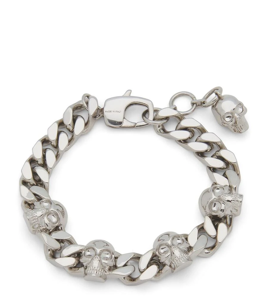 Alexander McQueen Palladium-Plated Skull Chain Bracelet 1