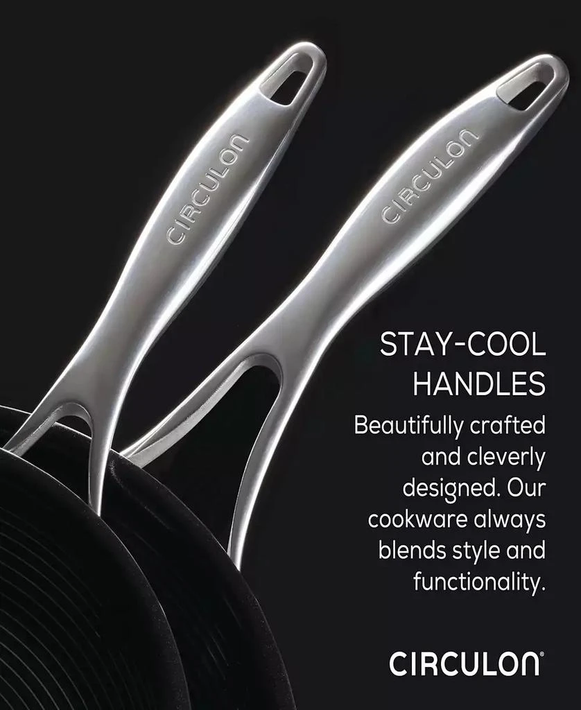 Circulon SteelShield C-Series Tri-Ply Clad Nonstick Frying Pan Set, 2-Piece, Silver 10