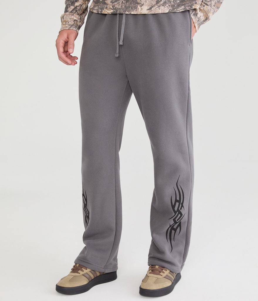 Aeropostale Cloud Soft Tribal Tattoo Straight Leg Sweatpants