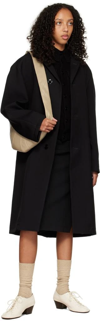 LEMAIRE Black Crombie Coat 4
