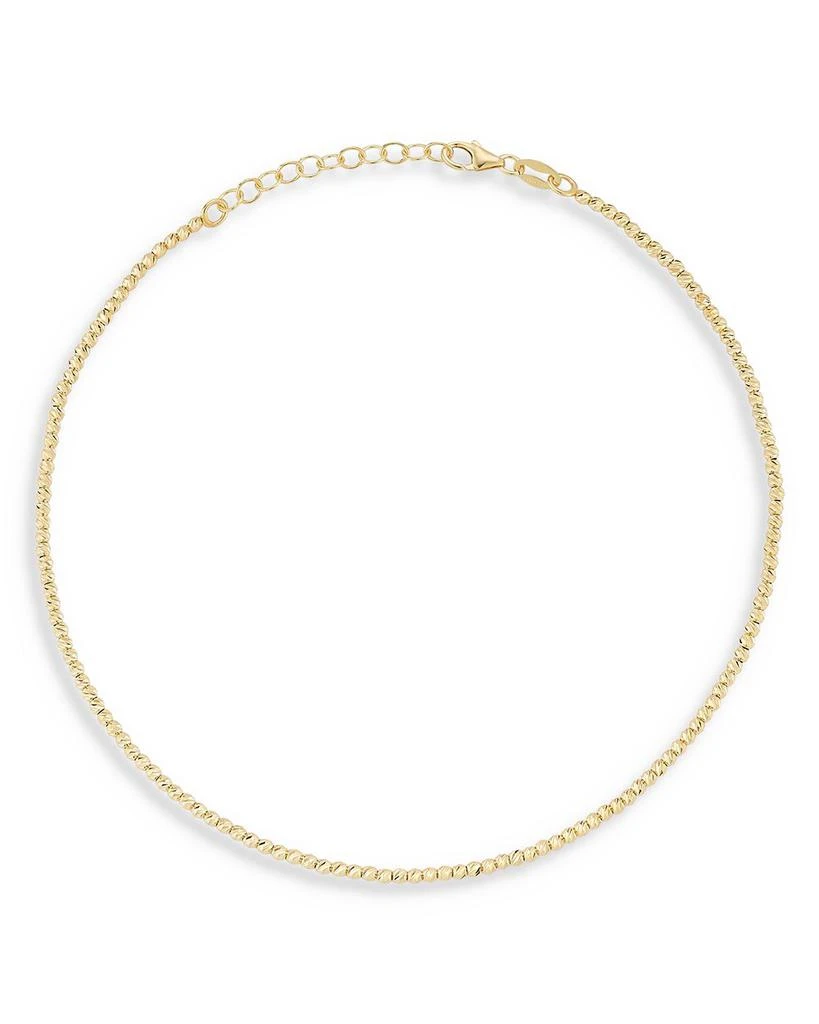 Moon 
Meadow 14K Yellow Gold Textured Bead Chain Bracelet 1
