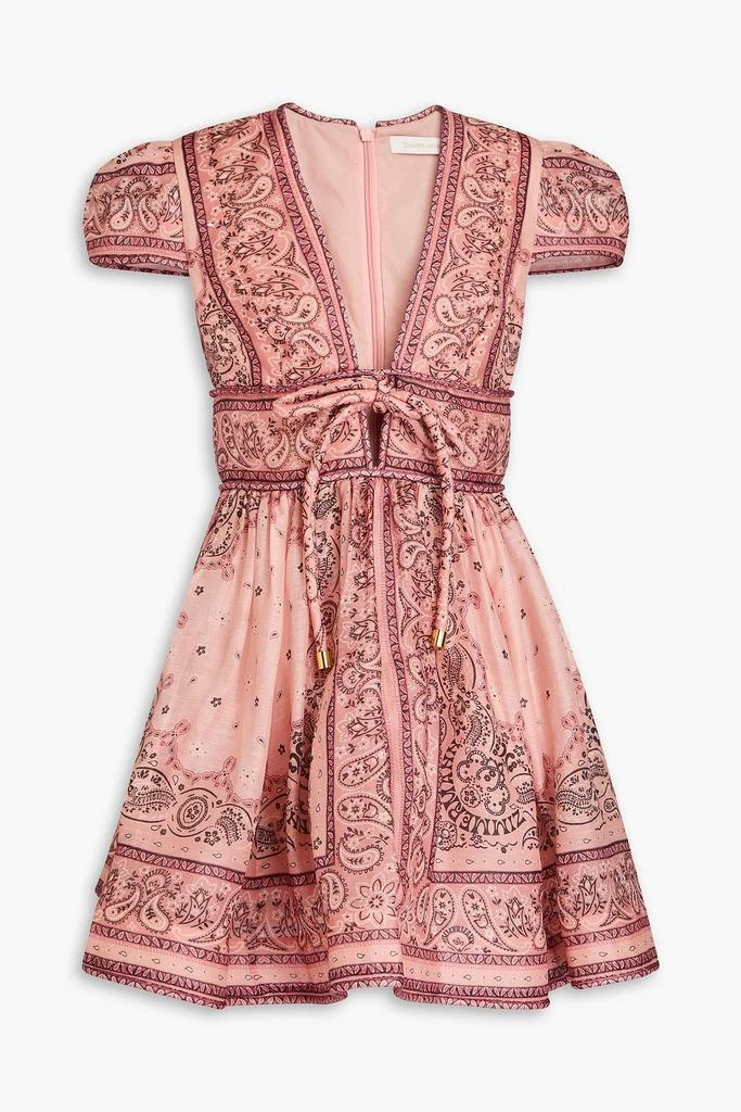 zimmermann cutout paisley print linen halterneck maxi dress Zimmermann Cut-Out Paisley Halter Maxi Dress
