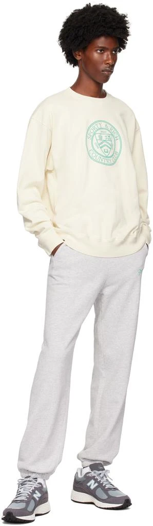 Sporty & Rich Off-White Connecticut Crest Sweatshirt 4