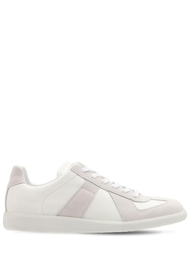 MAISON MARGIELA Replica Leather & Suede Low Top Sneakers