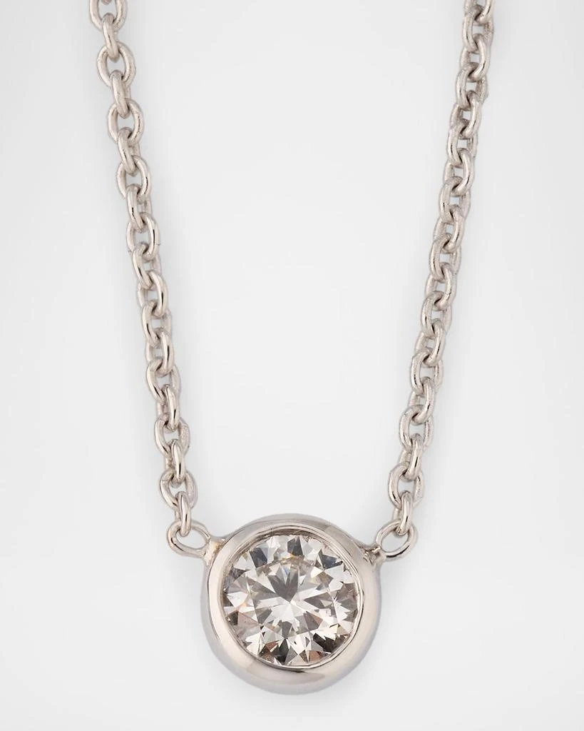 Roberto Coin 18K White Gold Tiny Treasures Single Diamond Necklace