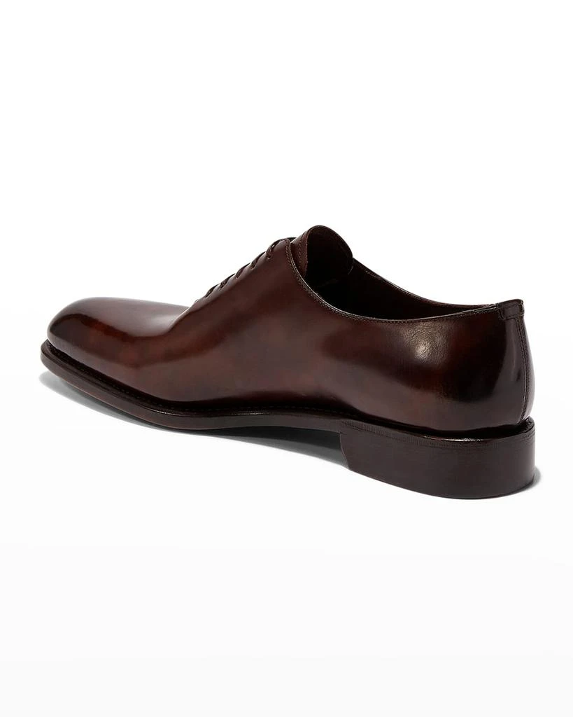 Salvatore Ferragamo Men's Angiolo Tramezza Whole-Cut Leather Lace-Up Shoes 4