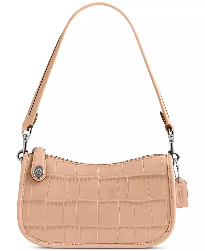 Coach Embossed Croc Leather Swinger 20 Shoulder Bag 1