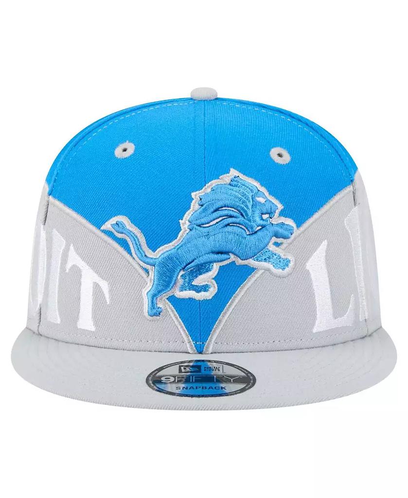 New Era Men's Blue/Gray Detroit Lions Split 9FIFTY Snapback Hat