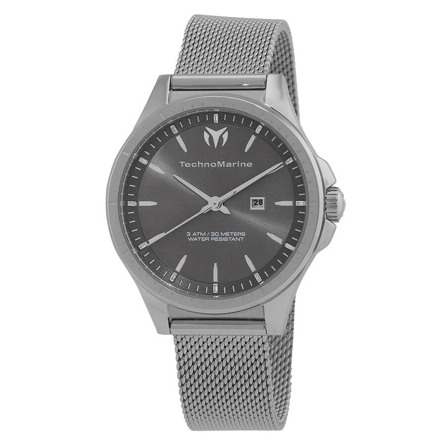 TechnoMarine MoonSun Date Quartz Charcoal Dial Ladies Watch TM-822033 1