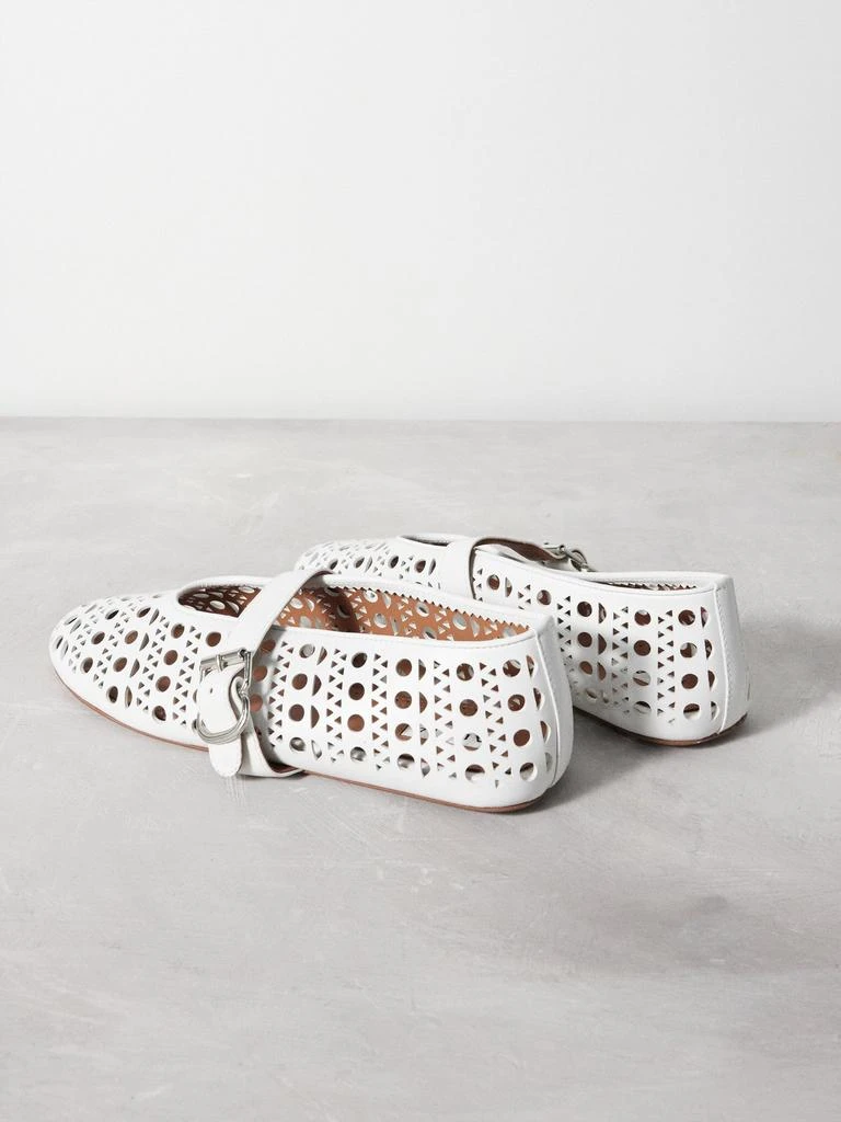 Alaïa Vienne perforated-leather ballet flats 3