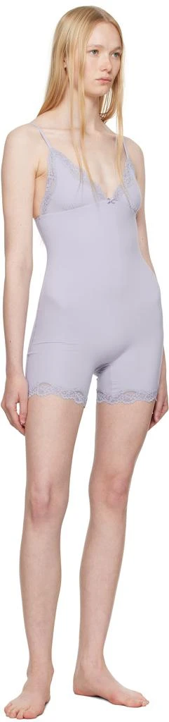 SKIMS Purple Fits Everybody Lace Triangle Onesie Jumpsuit 4