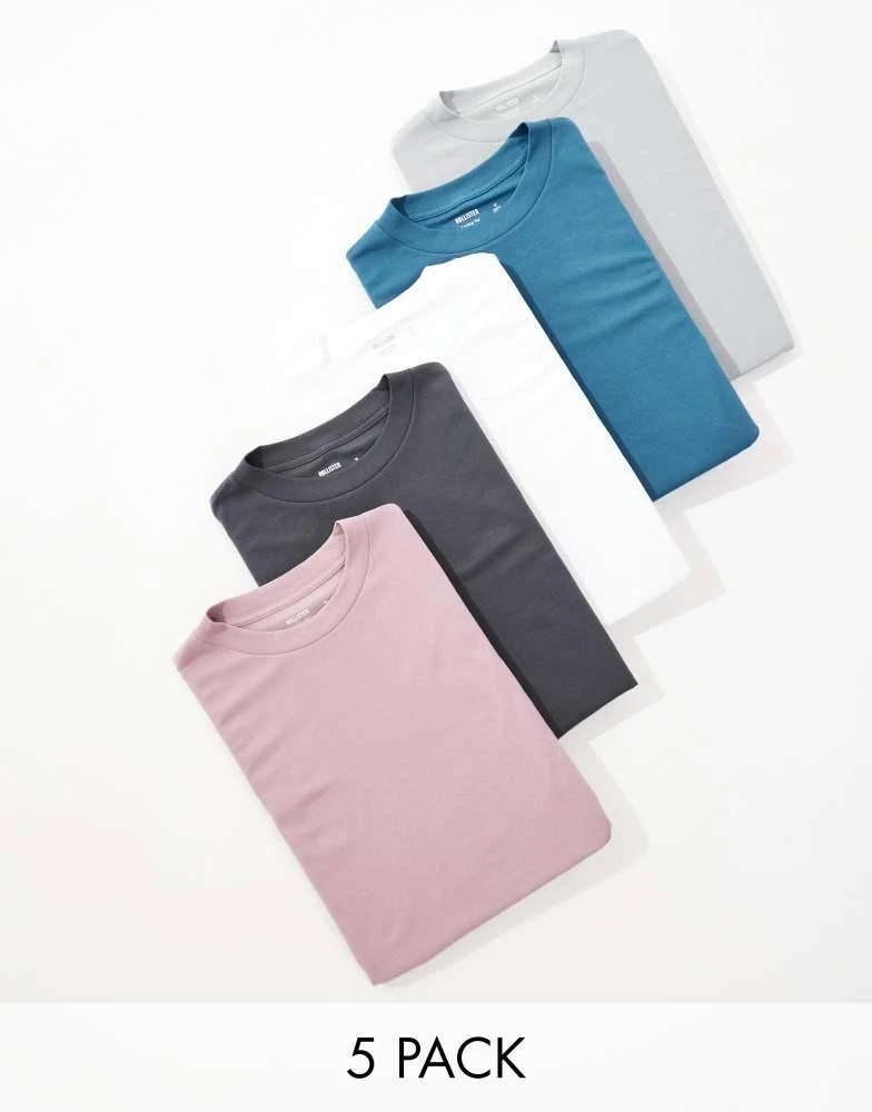 HOLLISTER Hollister 5 pack relaxed t-shirt in multi 1