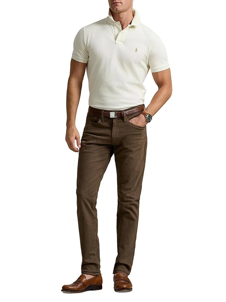 Polo Ralph Lauren Men's Cotton Custom Slim Fit Mesh Polo Shirt - Parchment Cream - Size M