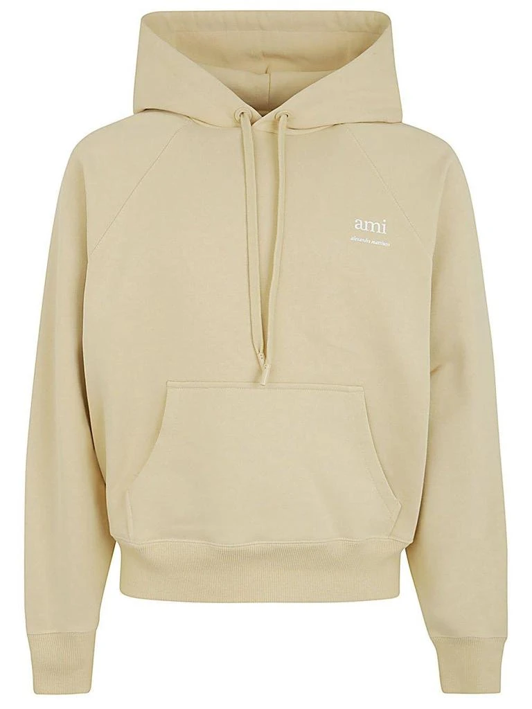 Ami Alexandre Mattiussi Paris Logo-printed Drawstring Hoodie 1