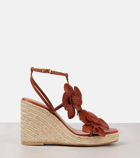 Zimmermann Orchid 110 leather wedge sandals 4