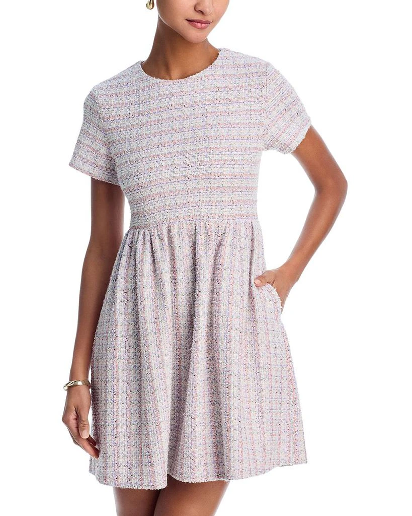AQUA Rainbow Tweed Dress - Exclusive 3