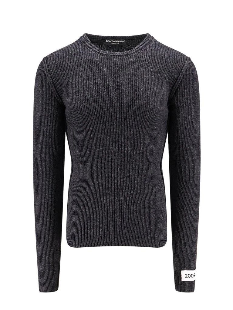 Dolce & Gabbana Dolce & Gabbana Logo Plaque Crewneck Knitted Jumper 1