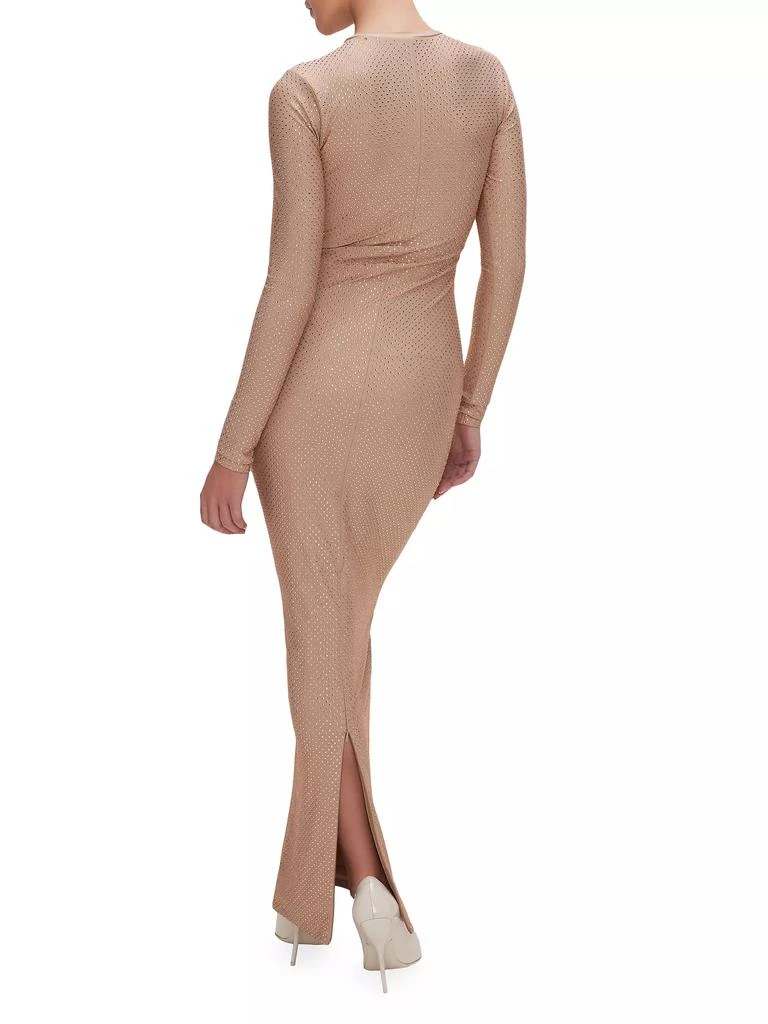 Good American Crystal Crew Long-Sleeve Maxi Dress 4