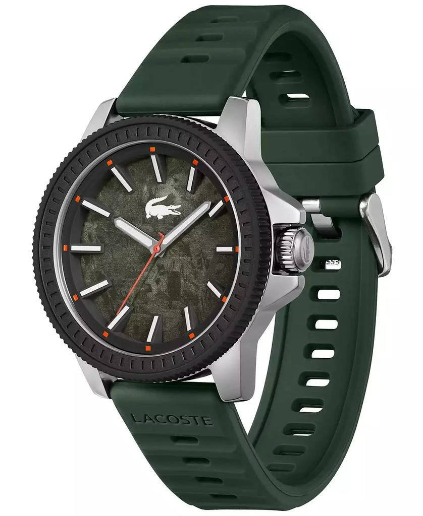Lacoste Men's Highkey Khaki Silicone Strap Watch 43mm 2