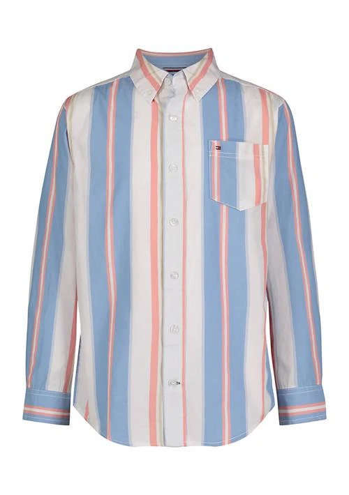 Tommy Hilfiger Hilfiger Boys 8 20 Bold Stripe Button Down Shirt 1