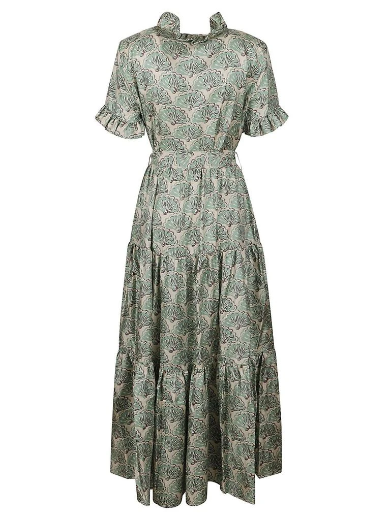 LA DOUBLE J La Doublej Sassy Fans Printed Midi Dress 2