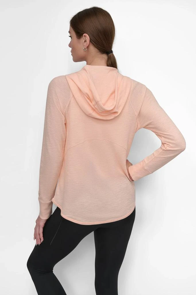 DKNY SLUB WAFFLE KNIT HOODIE 2