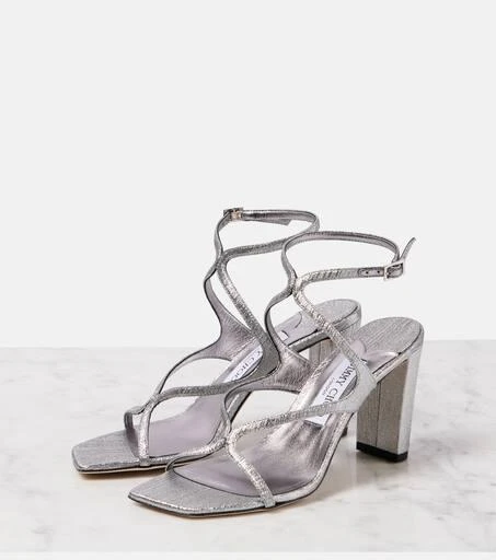 Jimmy Choo Azie 85 metallic leather sandals 4