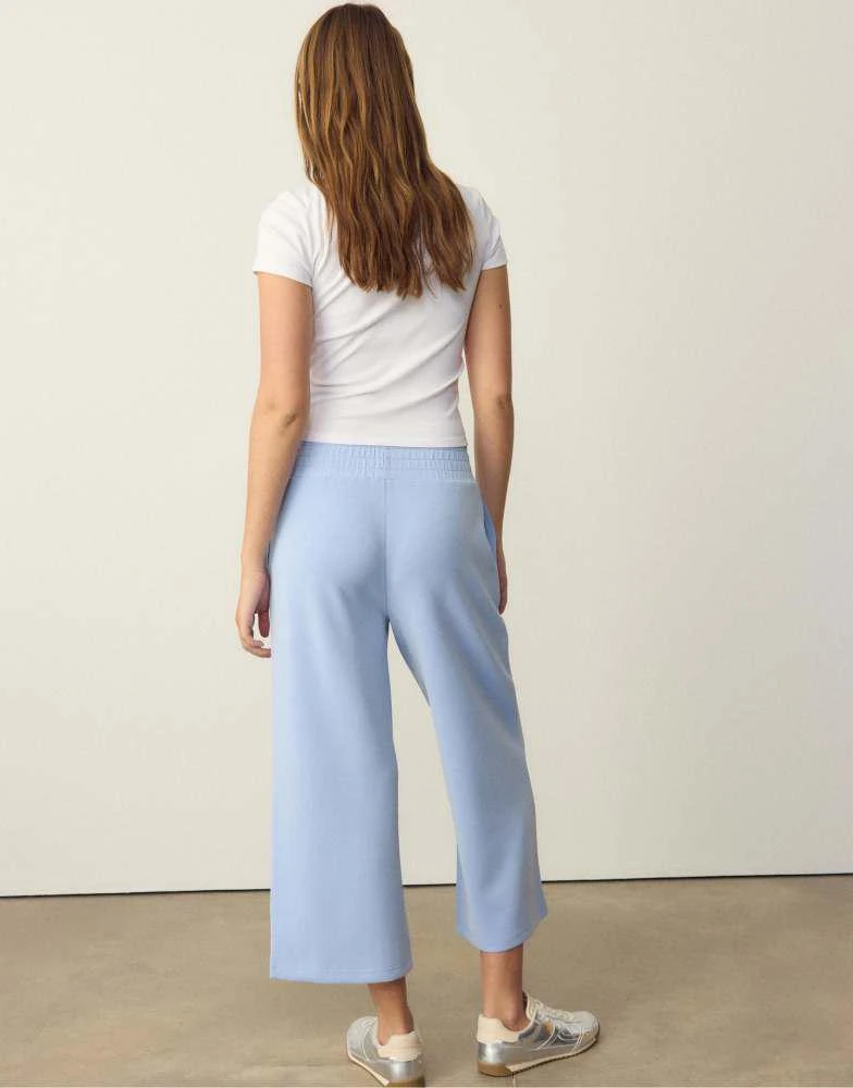 Stradivarius Stradivarius Soft-touch culottes in sky blue 3