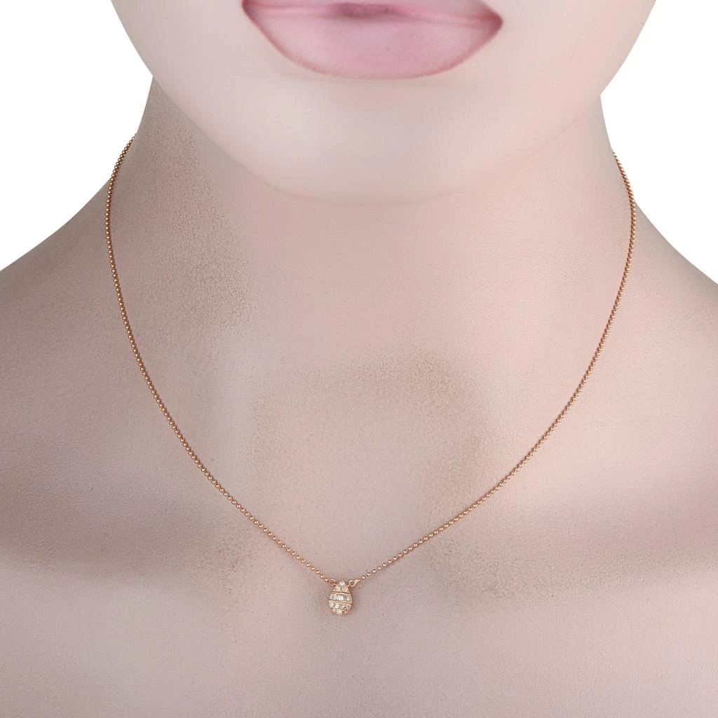 LB Exclusive 14K Rose Gold 0.11ct Diamond Necklace NK02102R 2