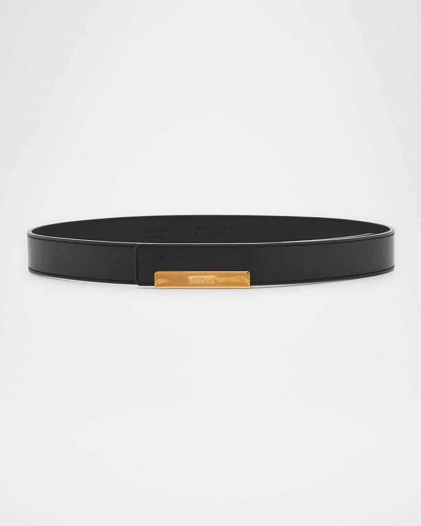 Moschino Men's Calfskin Leather Belt 1