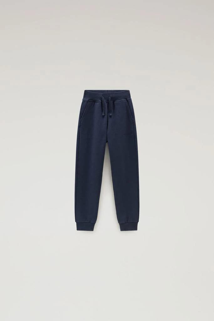 Girls' Sweatpants in Pure Cotton - Girls - Blue Woolrich