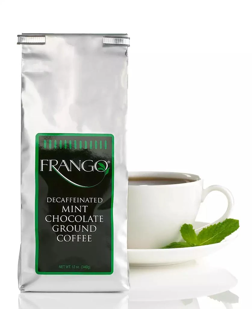 Frango Chocolates Frango Flavored Coffee, 12 oz Decaffeinated Chocolate Mint Flavored Coffee 1