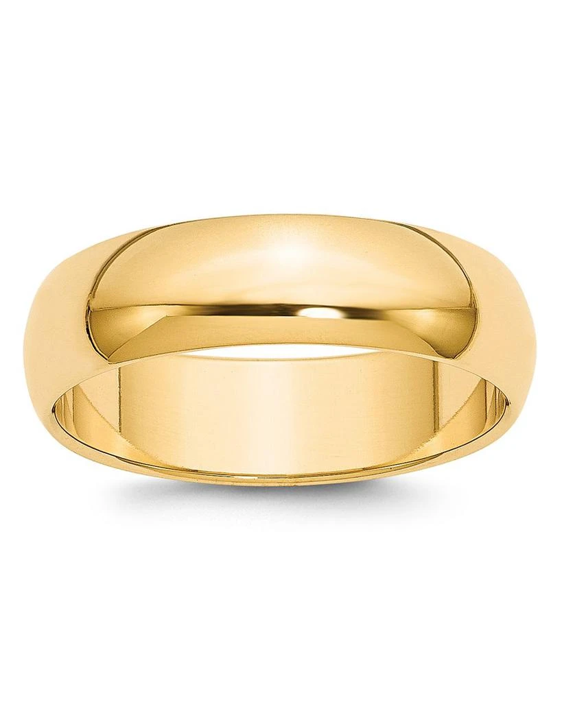 Bloomingdale's Men's 6mm Half Round Band Ring in 14K Yellow Gold 1