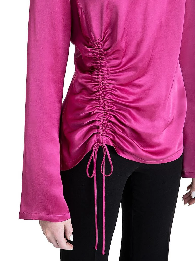 Santorelli Fabi Satin Ruched Top 5