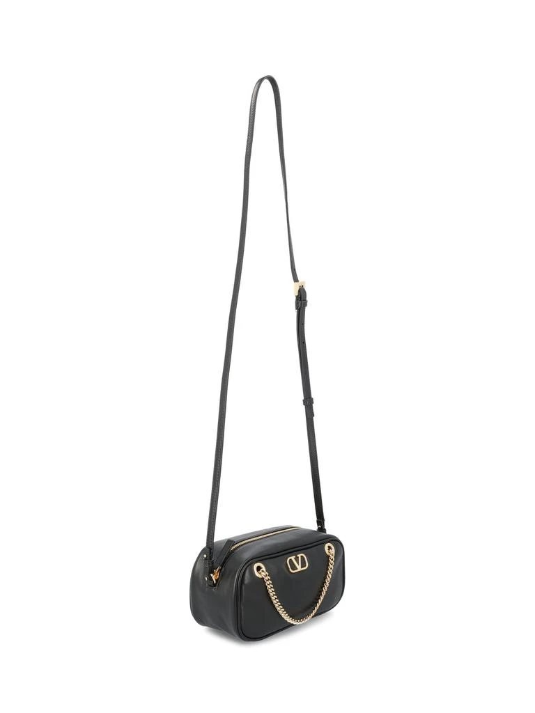 Valentino Valentino Logo Plaque Zip-Up Shoulder Bag 3