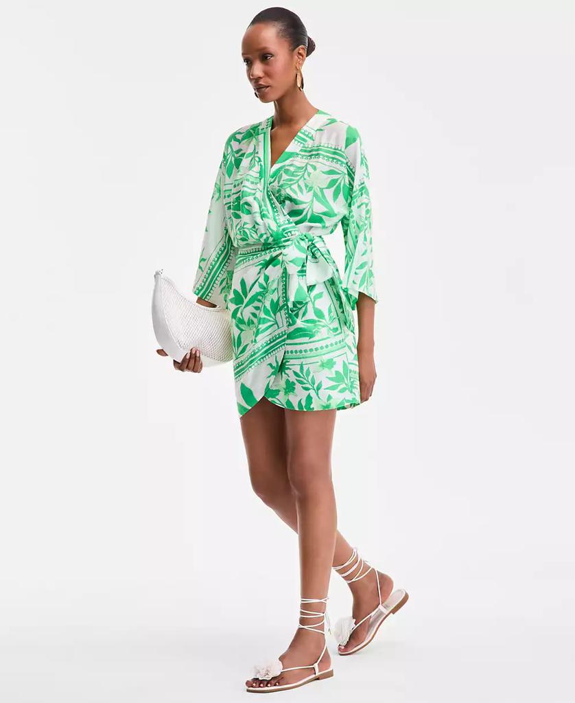 INC International Women's Printed Side-Tie Mini Dress, Exclusively at Macy's