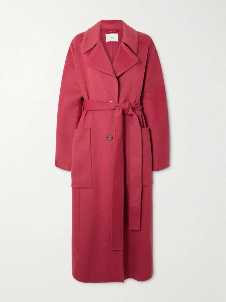 Joseph Spencer Belted Wool And Cashmere-blend Trench Coat
