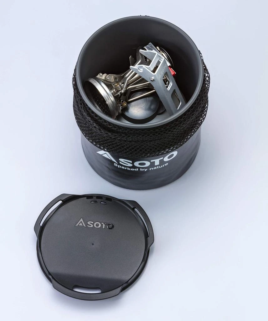 SOTO SOTO Thermostack Camping Cooking Set - Multi-Functional Camping Pot Set, Camp Cookware Set for Outdoor Backpacking Camping Hiking Picnic, Included Cozy/Storage Pouch 4