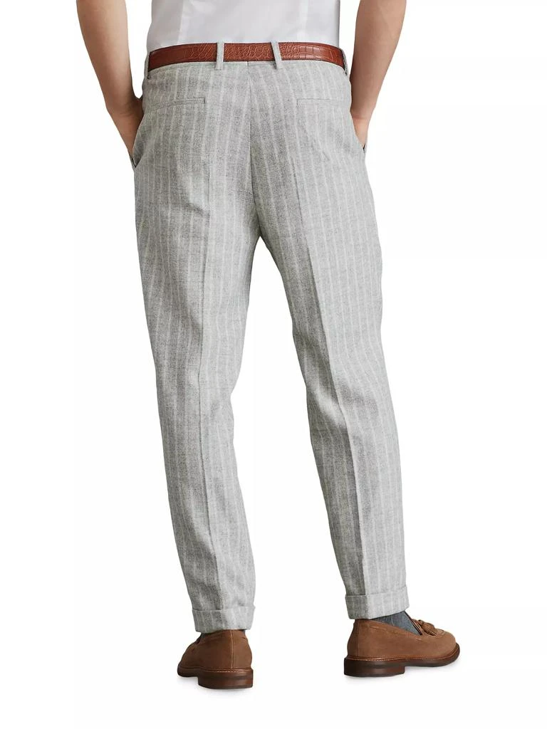 Brunello Cucinelli Stripe Leisure Fit Trousers with Pleats 3