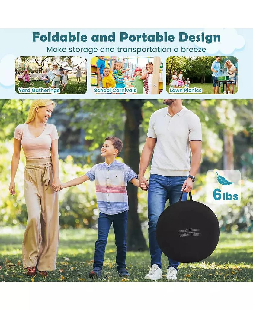 GOUUN Large Dart Board for Kids with 4 Kick Balls 10