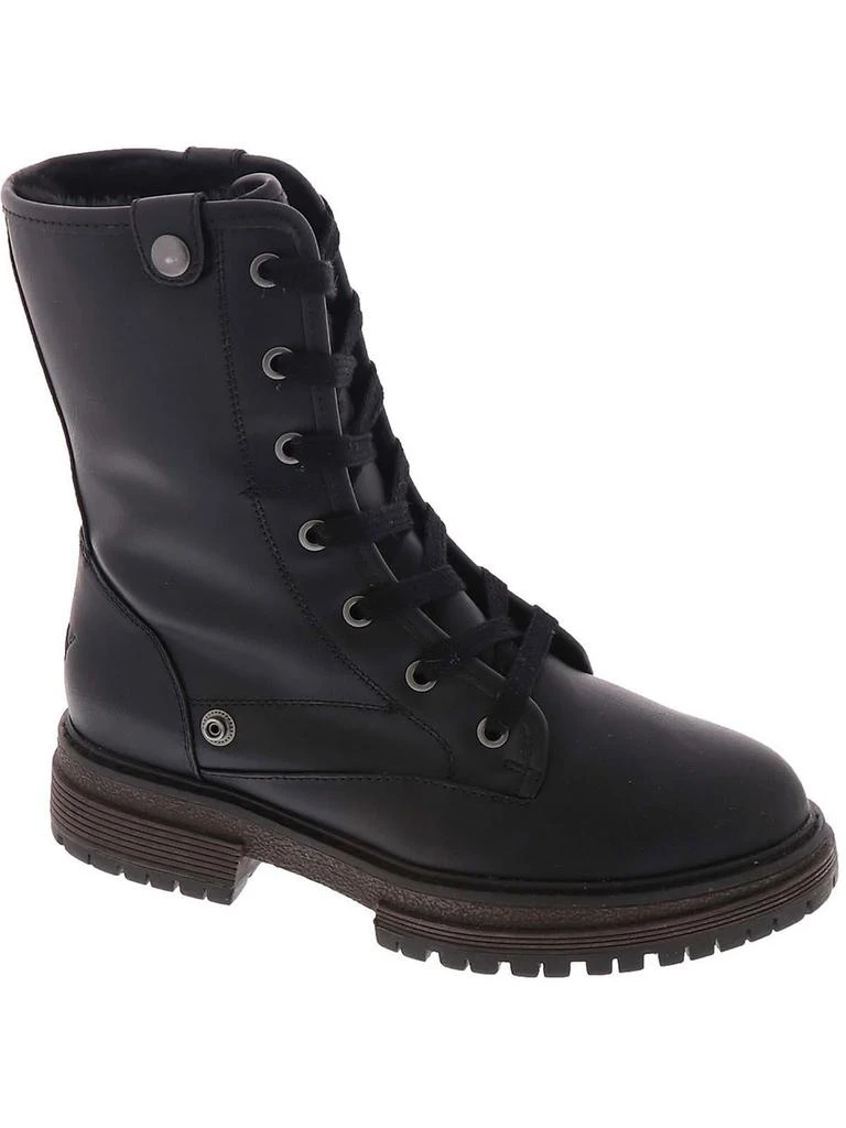 Roxy Bruna II Womens Faux Leather Faux Fur Combat & Lace-up Boots 4