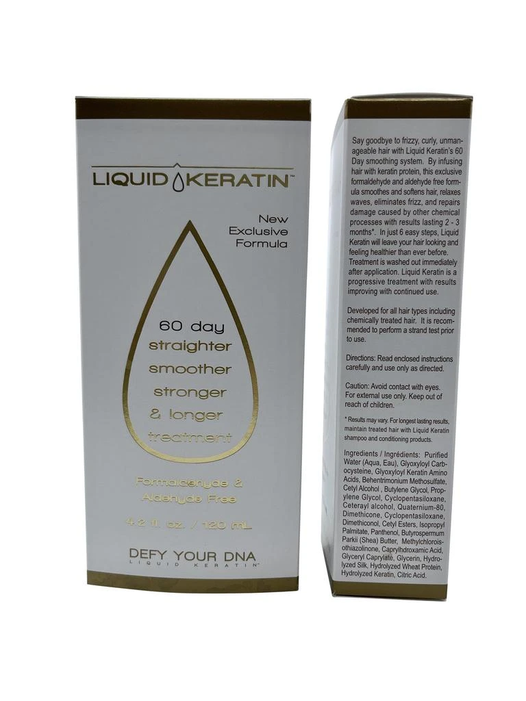 Liquid Keratin 60 Day Straighter, Smoother, Stronger Treatment 4.2 OZ Set of 2 3