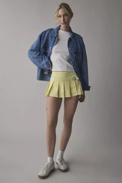 BDG BDG Shaina Belted Linen Micro Mini Skort 1